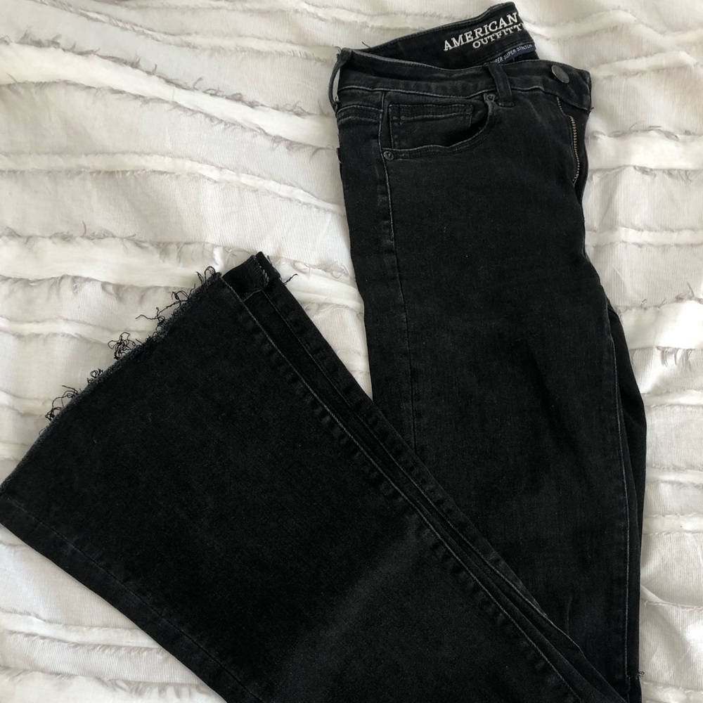 American eagle black flare jeans